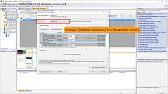 MELSOFT Navigator interface showing a field network configuration with device parameter settings open, displaying interconnected devices in a network layout.