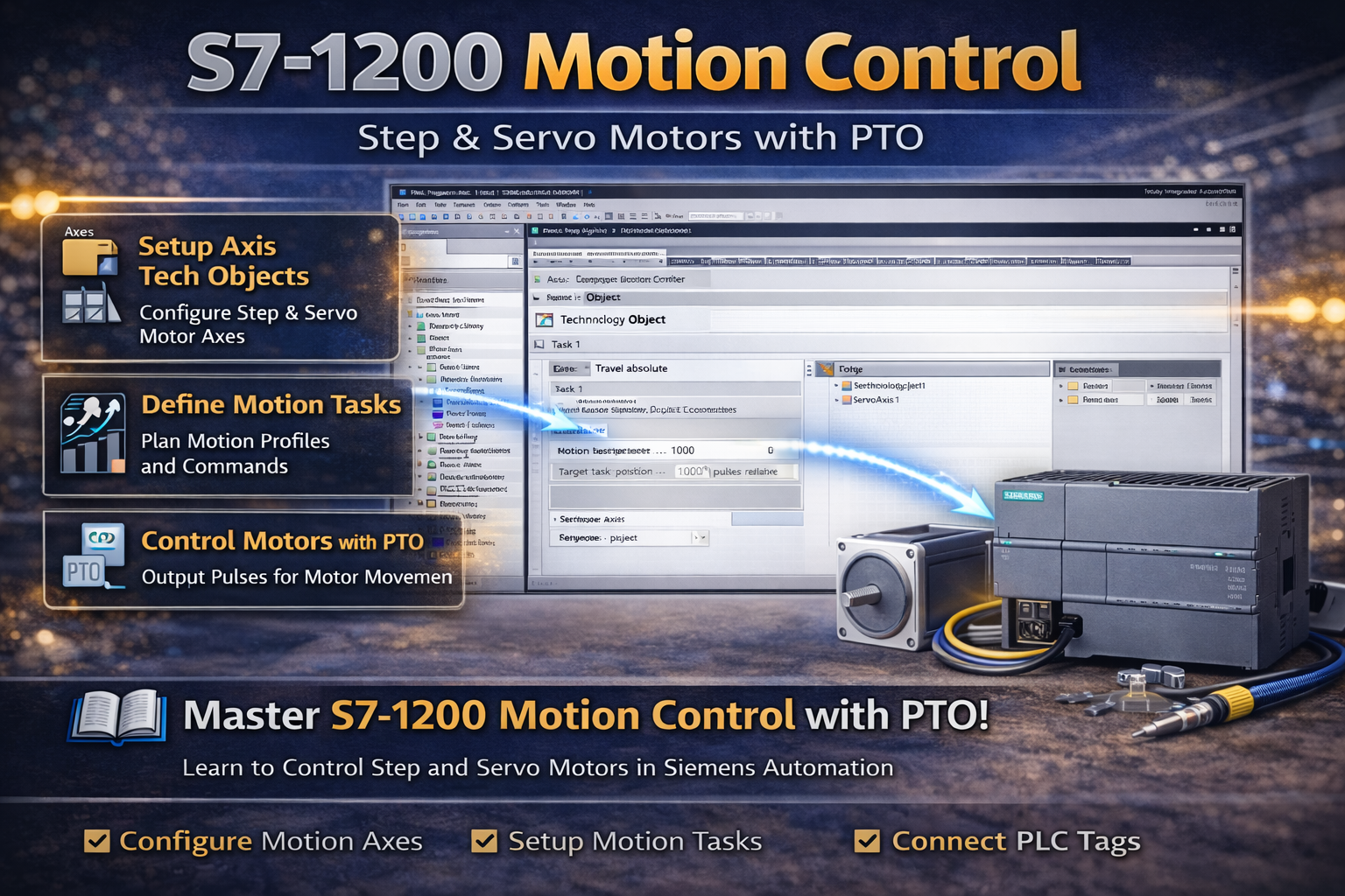 S7-1200 motion control PTO axis diagram