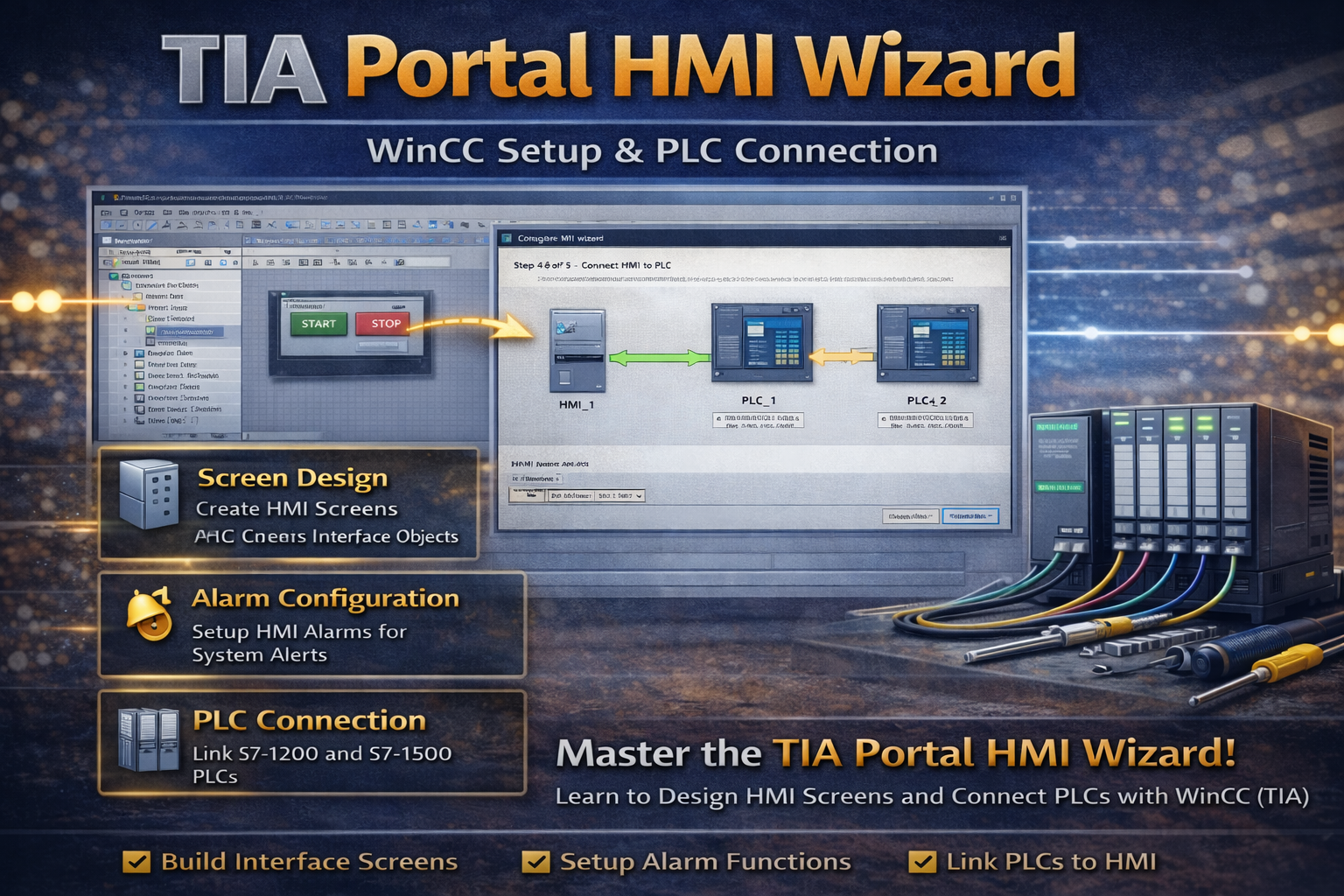 TIA Portal HMI Wizard WinCC screen design