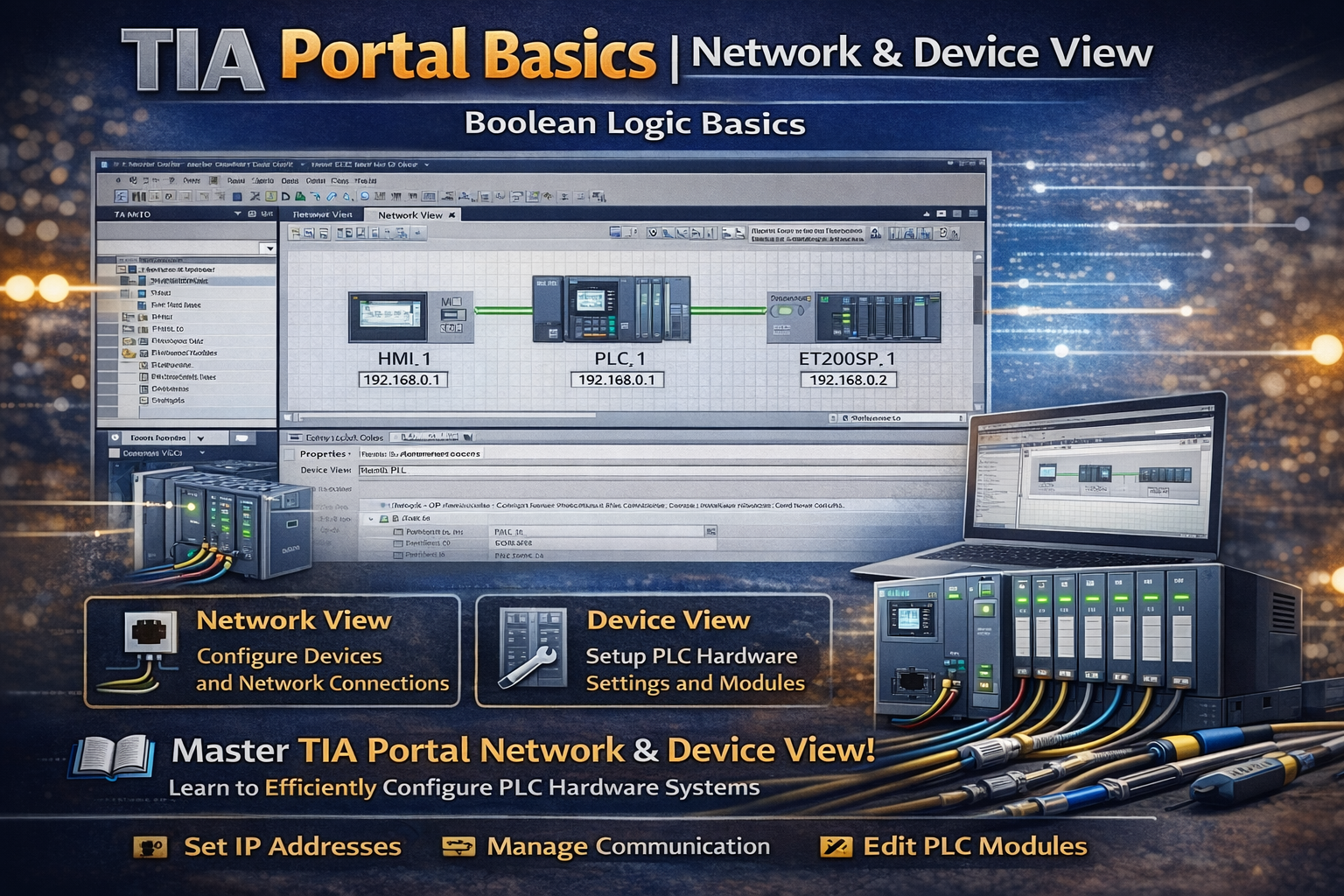 TIA Portal network device view configuration
