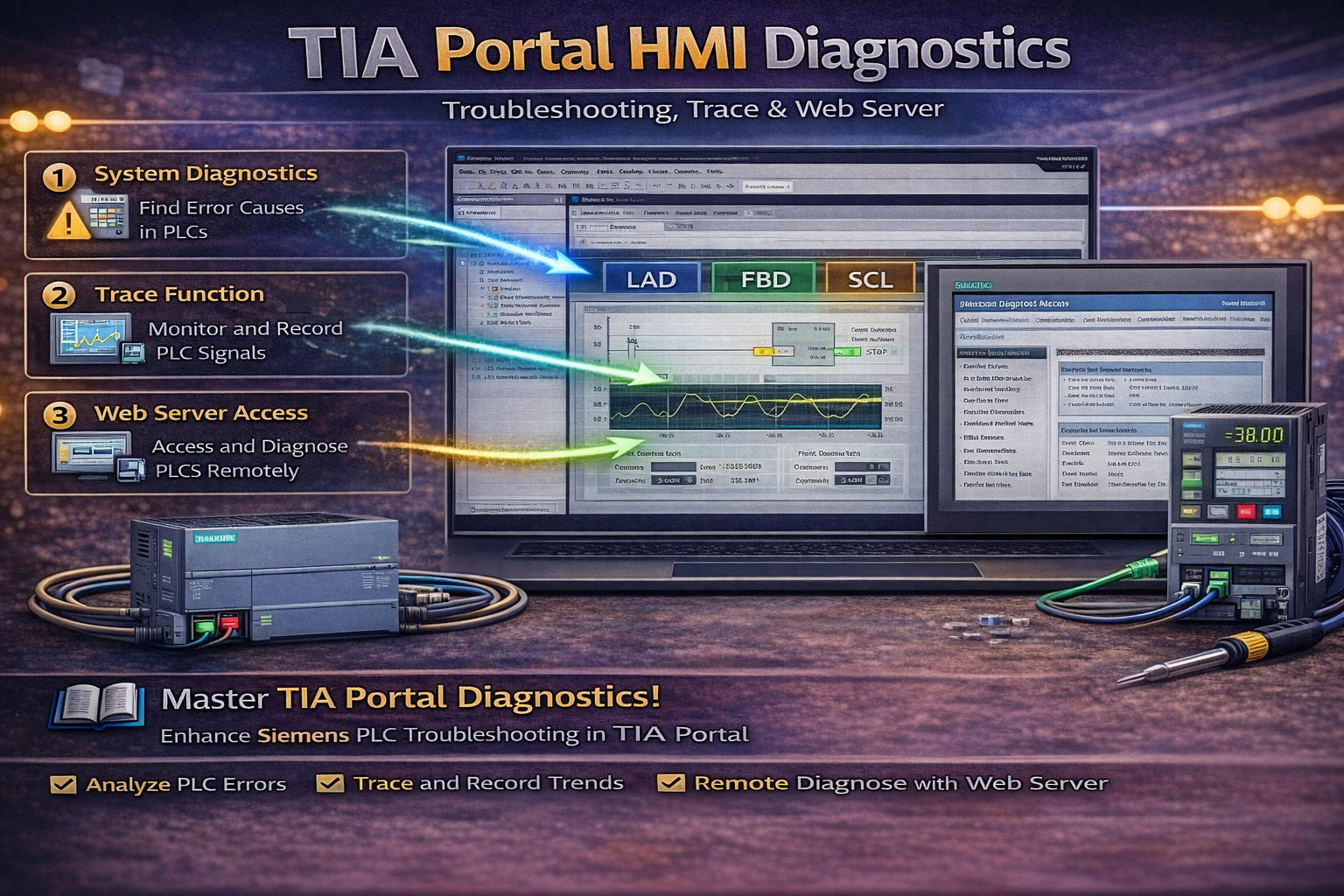 TIA Portal diagnostics trace web server
