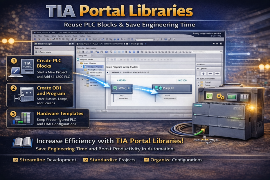 TIA Portal libraries reuse PLC blocks