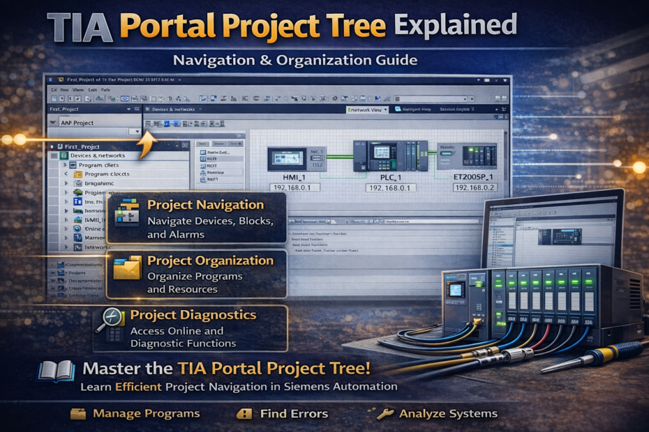 TIA Portal project tree navigation structure