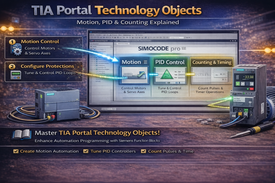 TIA Portal technology objects motion PID counting